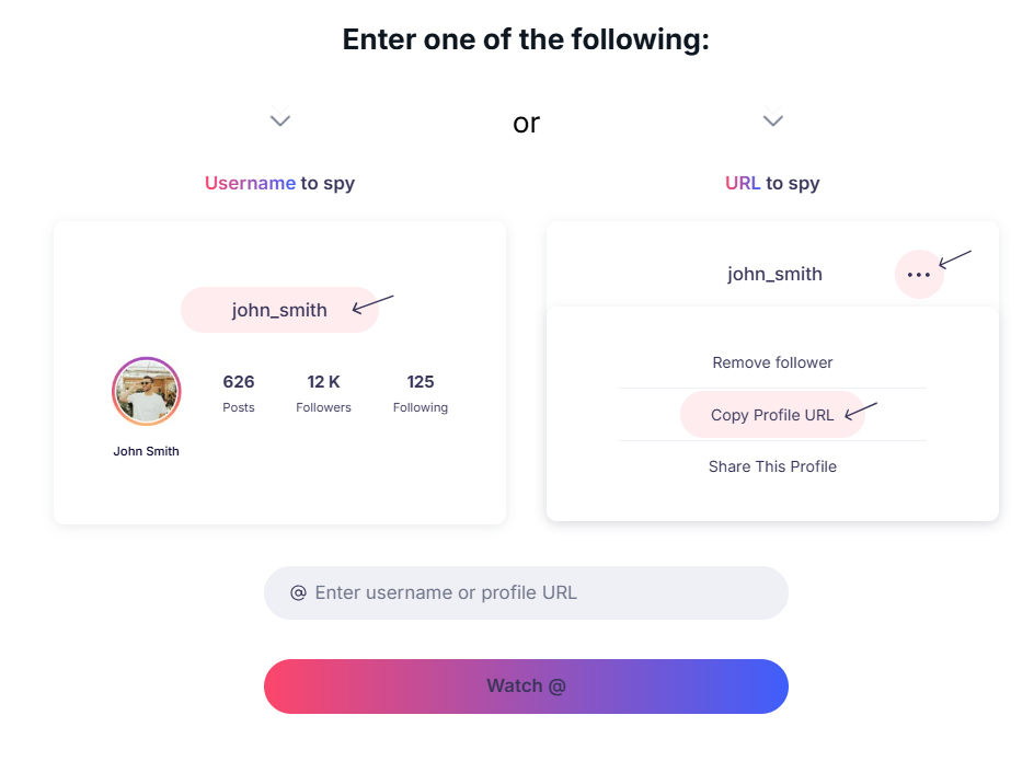 Glassagrm type of account page