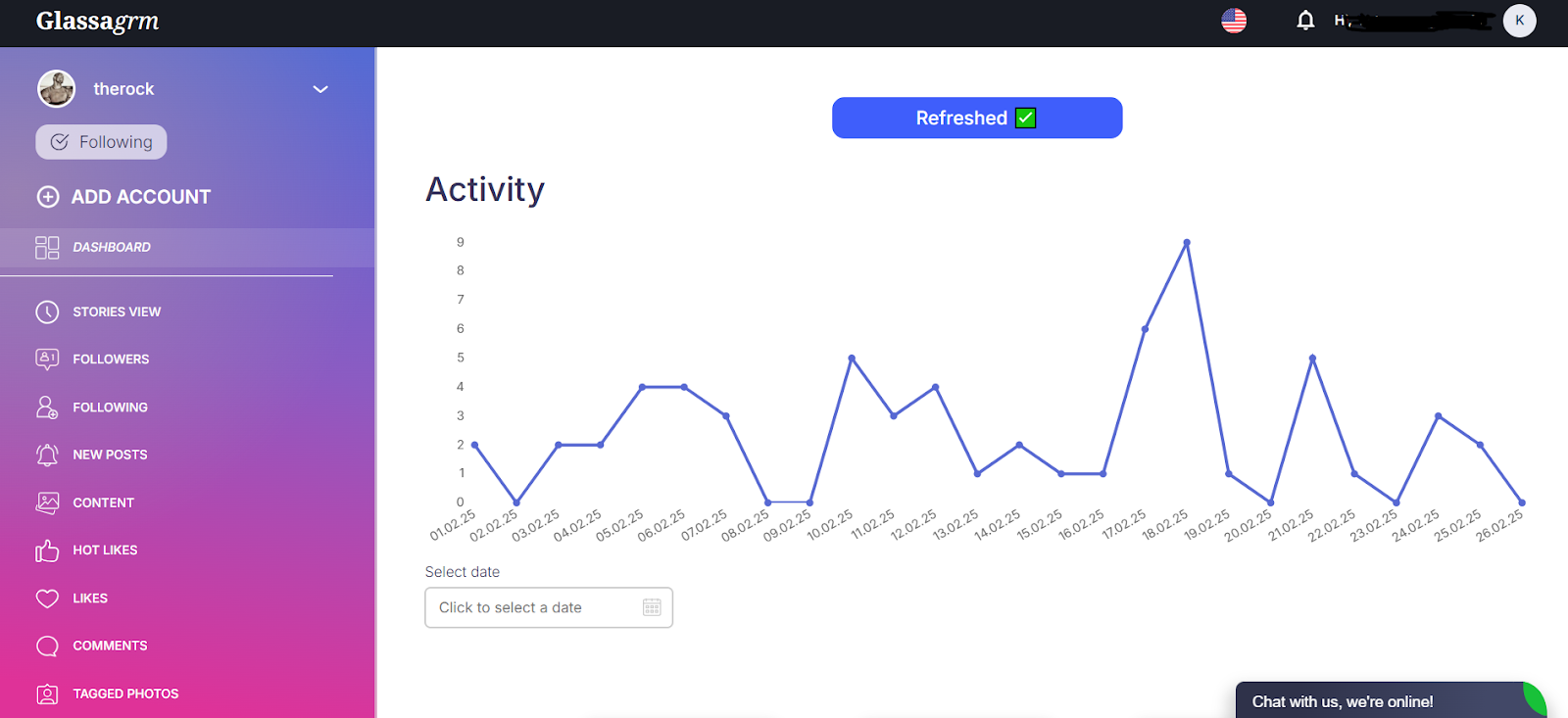 Glassagrm userspace Instagram tracker