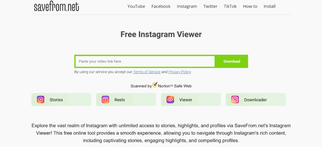 How to Use SaveFrom - Step 1